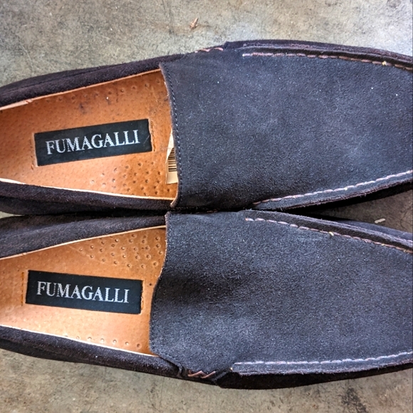 Fumagalli Dark Chocolate Brown Men's Loafers / Driving Shoe 9.5 - Picture 2 of 6